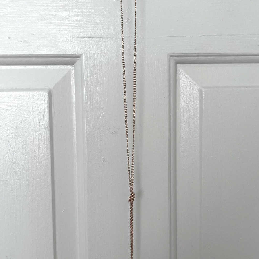 Rose Gold Knot Long Necklace